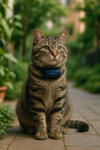 cat with P5 pet tracker