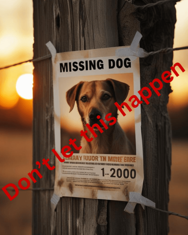 pet GPS tracker on dog collar