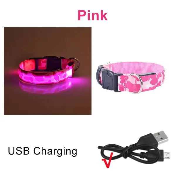Pink LED Collar